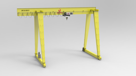 Q355E Vật liệu Kháng nhiệt độ thấp Đường đệm đơn Đàn cẩu Gantry di động 15 tấn Với dây thừng dây